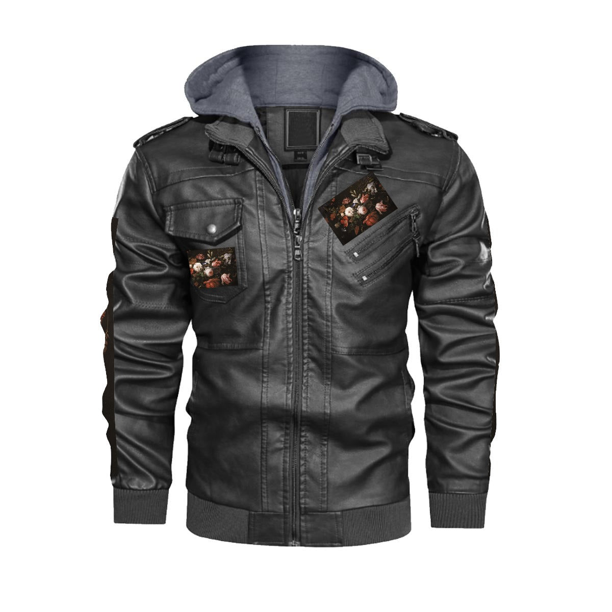 Men's Zip Leather Jacket |DTF