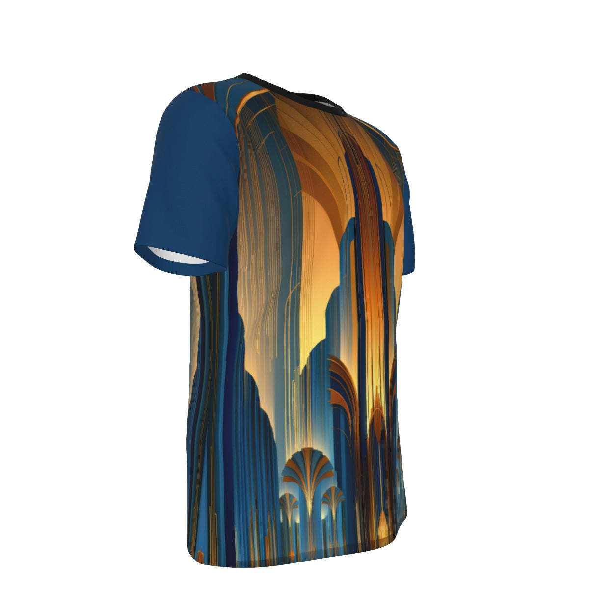 Men's Casual O-Neck Printed Cotton Tee Shirt