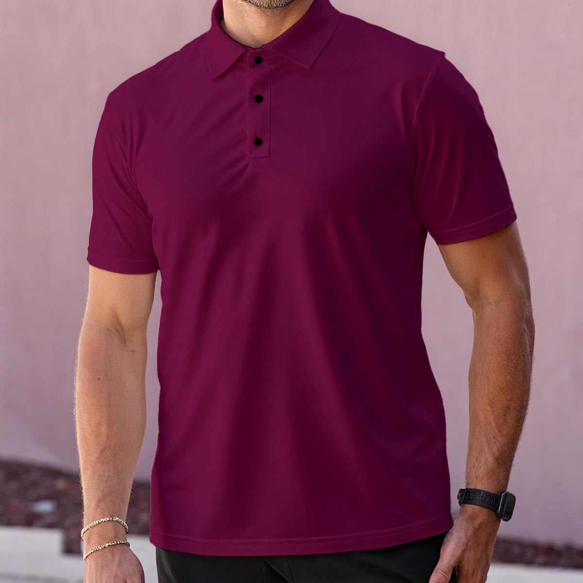 All-Over Print Men's Polo Collar Jersey
