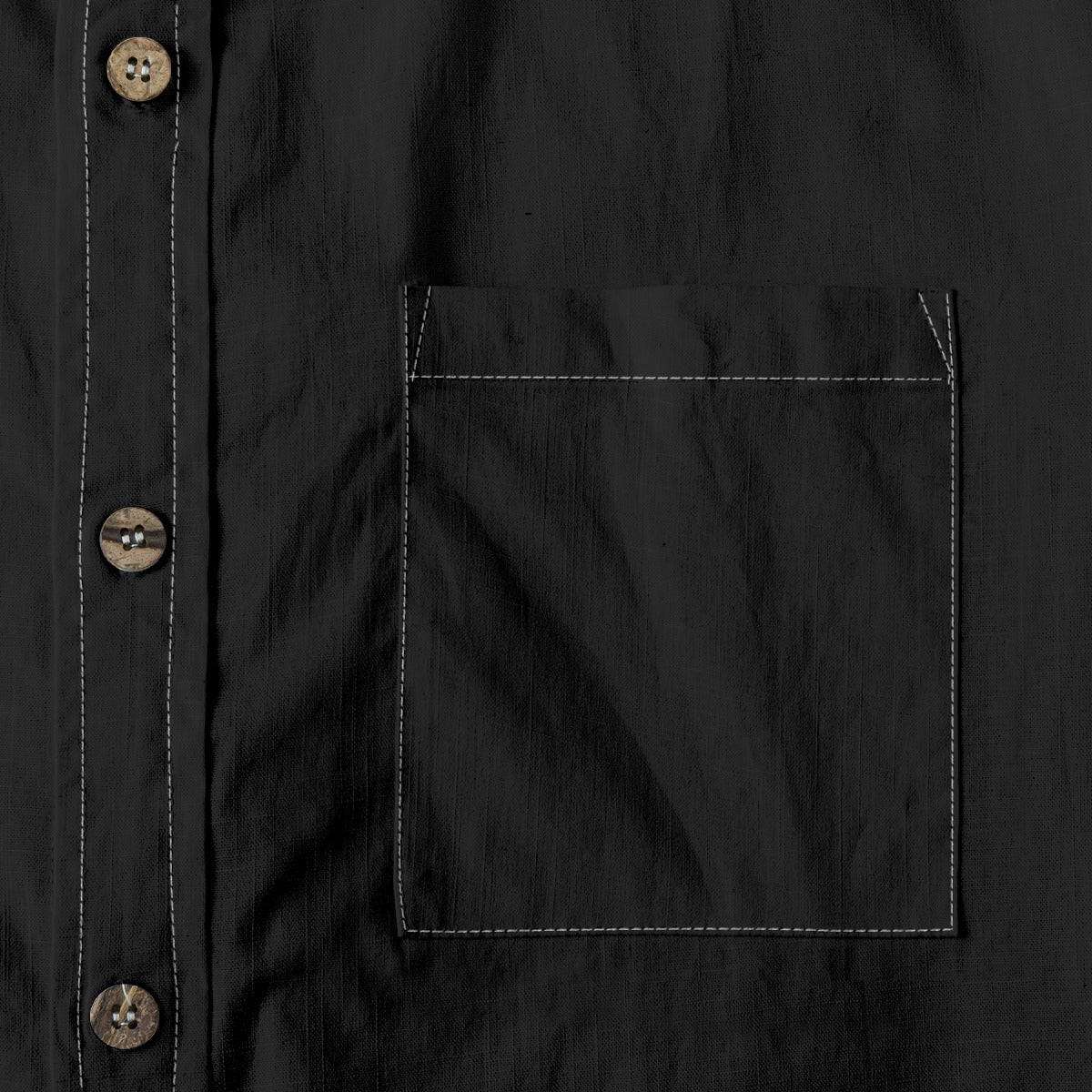 All-Over Print Men's Breathable Cotton Shirt|125GSM-black
