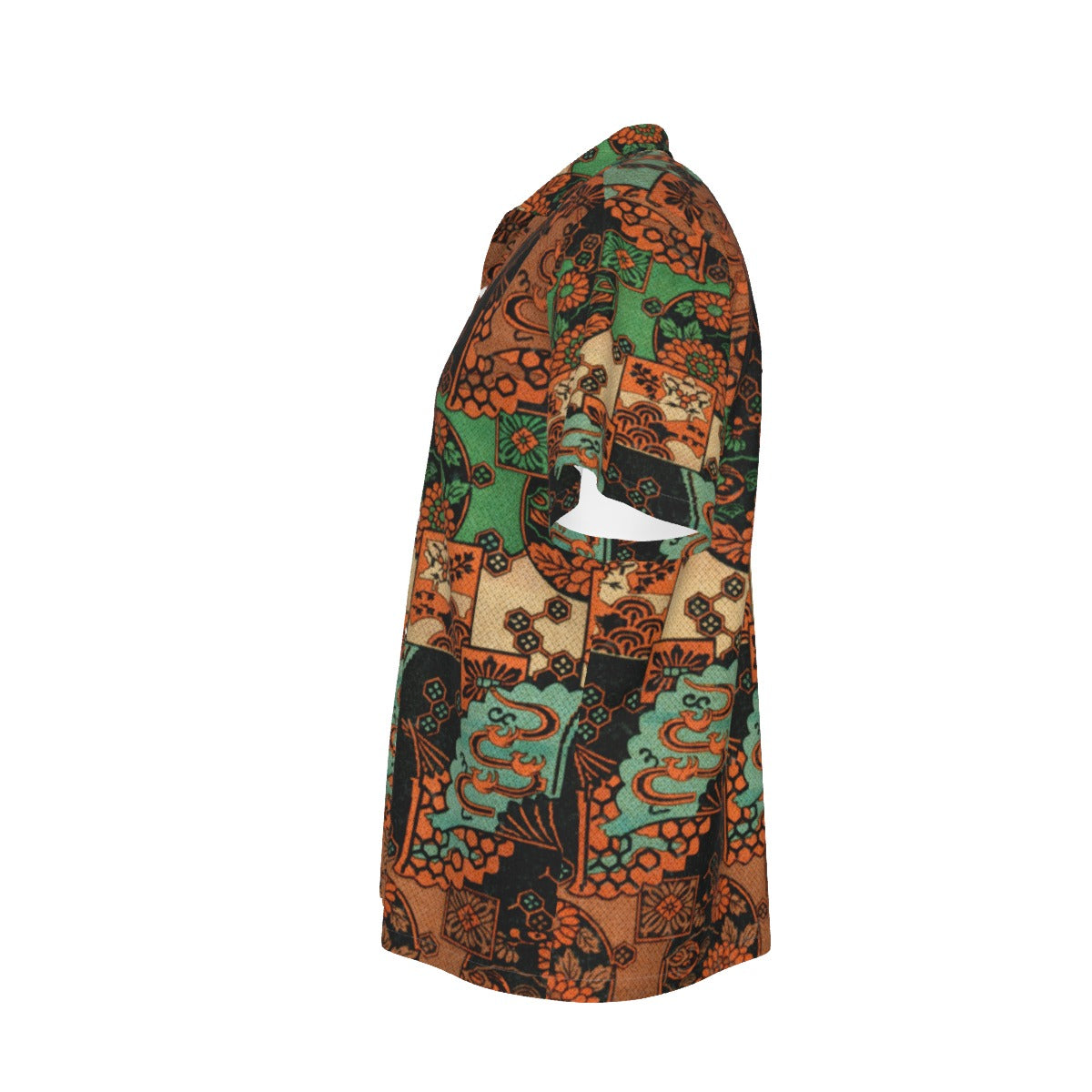 All-Over Print Men's Hawaiian Shirt With Button Closure |115GSM