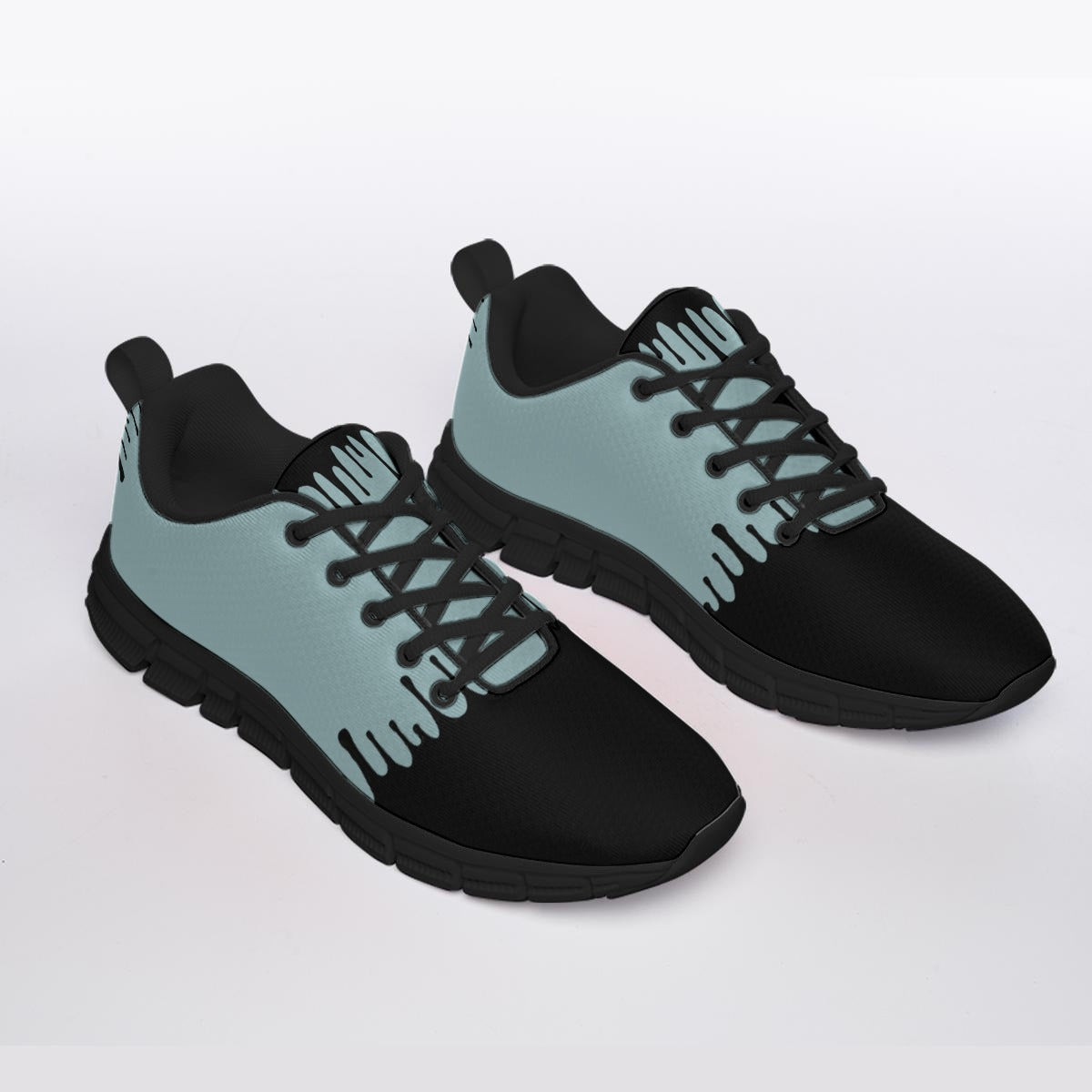 All-Over Print Men's Sports Shoes With Black Sole