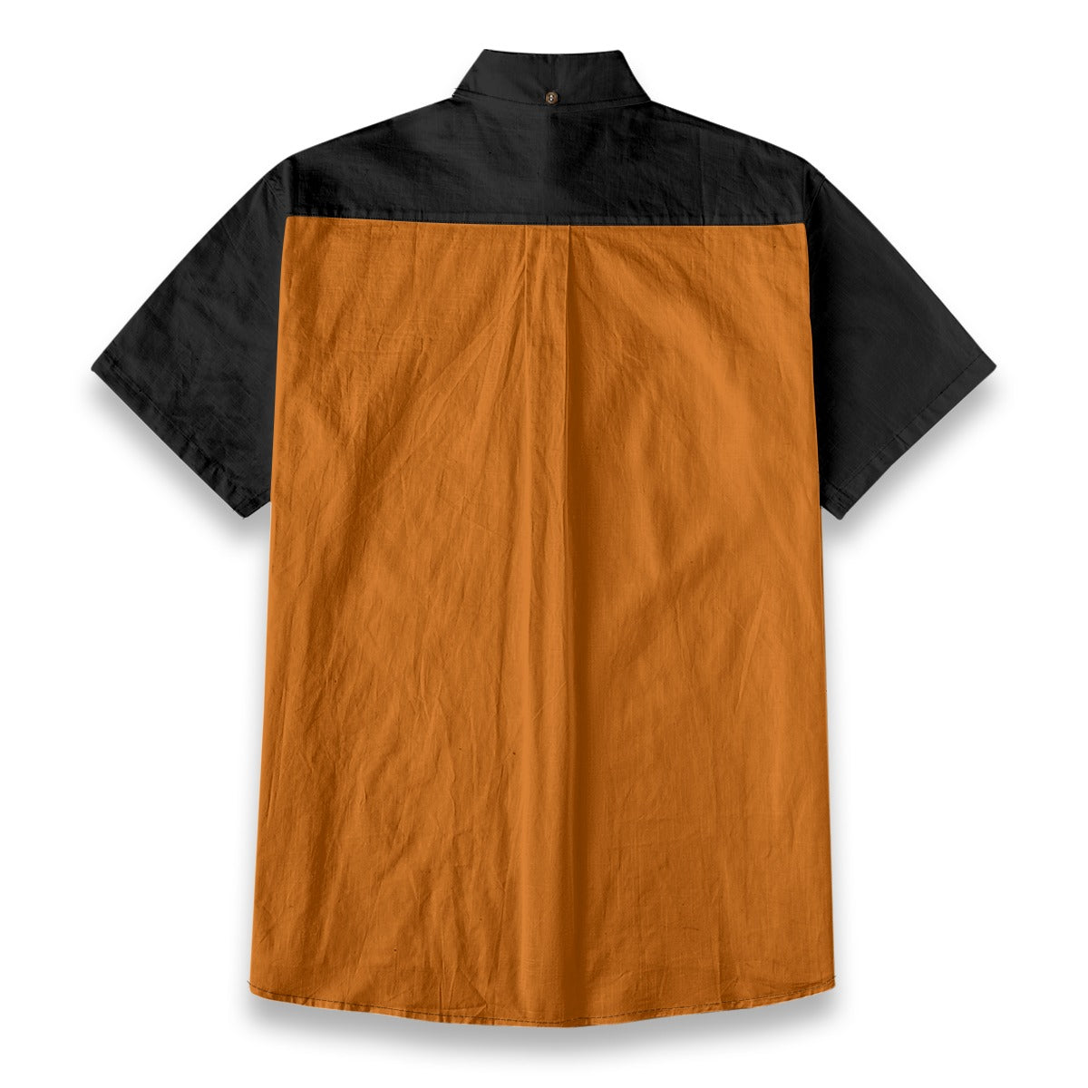 All-Over Print Men's Breathable Cotton Shirt|125GSM-orange retro