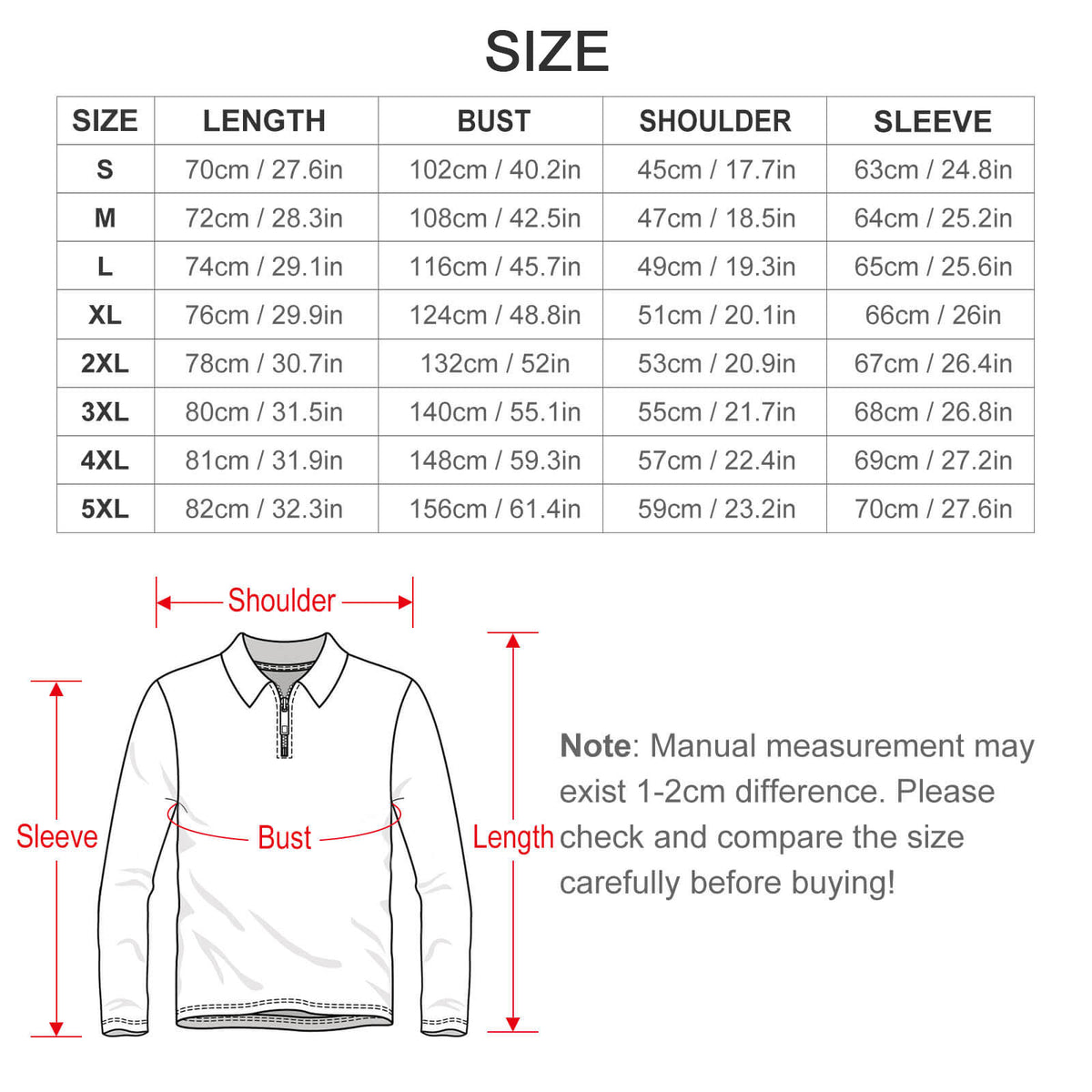 300gsm Men's Polo Sweatshirt (All-Over Printing)