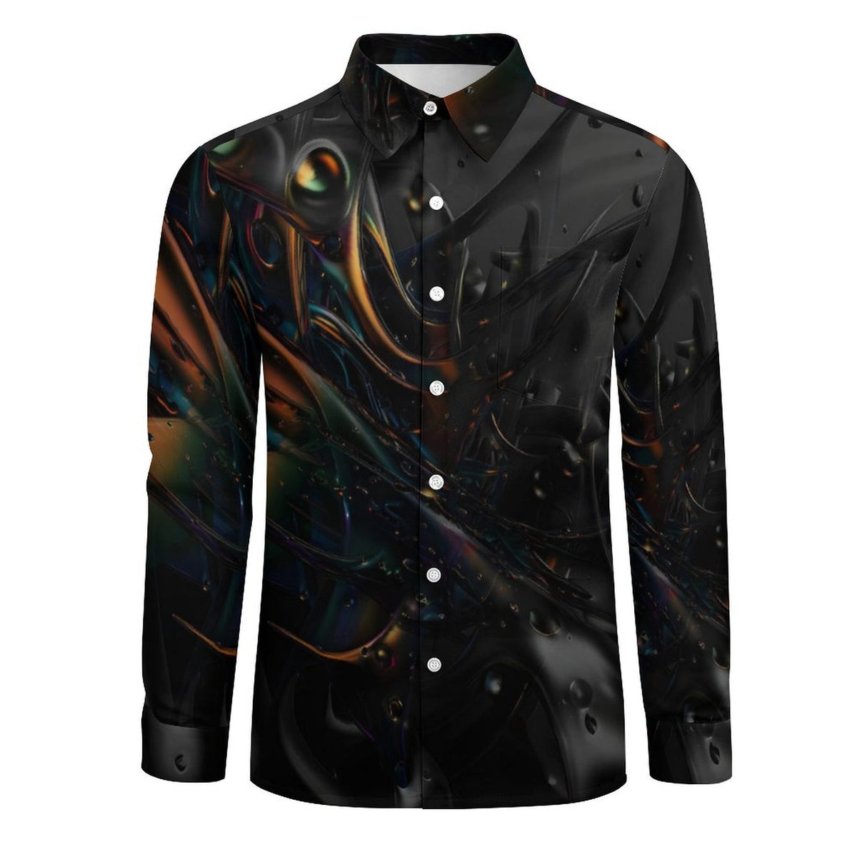 135gsm Casual Long-Sleeve Shirt for Men(All-Over Printing)