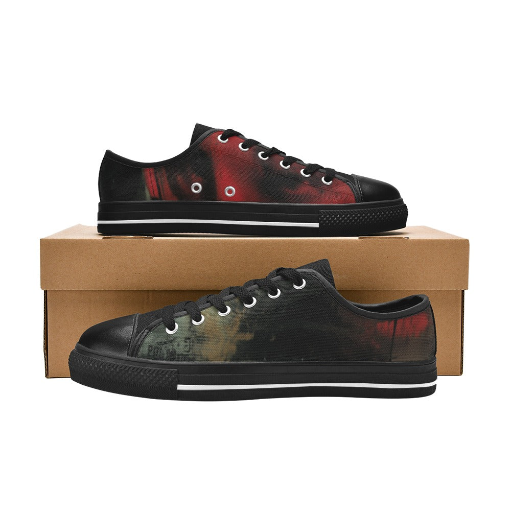 Men's Custom Gothic Sundown Canvas Low Top Shoes