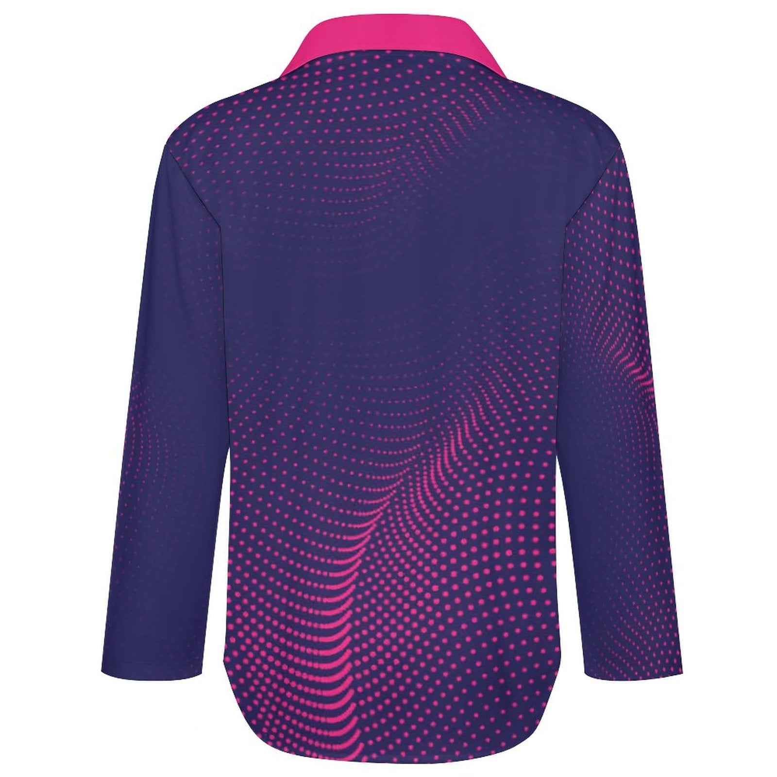 100gsm Irregular Shirt For Women(All-Over Printing) blue pink dots