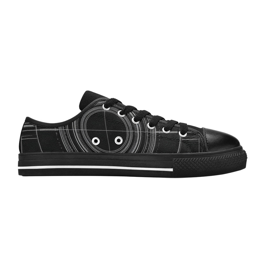 target Men's Low Top Canvas Shoes-4 Sides (Model 018)