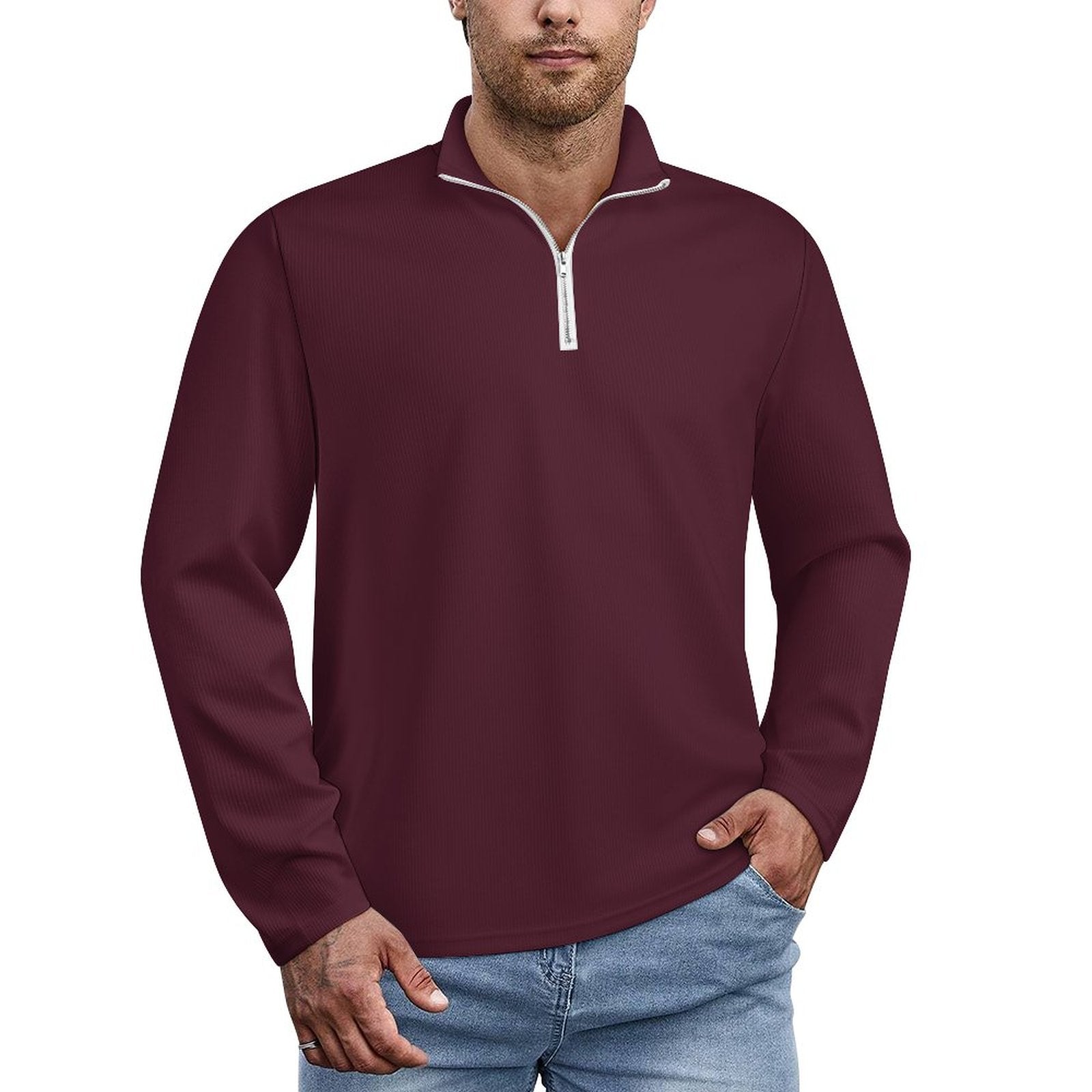 300gsm Men's Polo Sweatshirt (All-Over Printing)