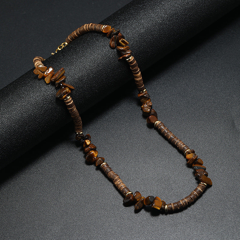 Bohemian Turquoise Coconut Shell Punk Necklace