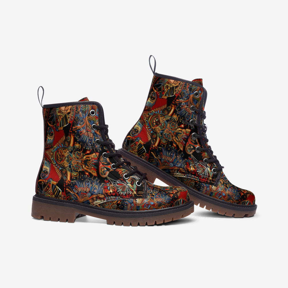 Unisex Wide Fit Lightweight Faux Leather Boots
