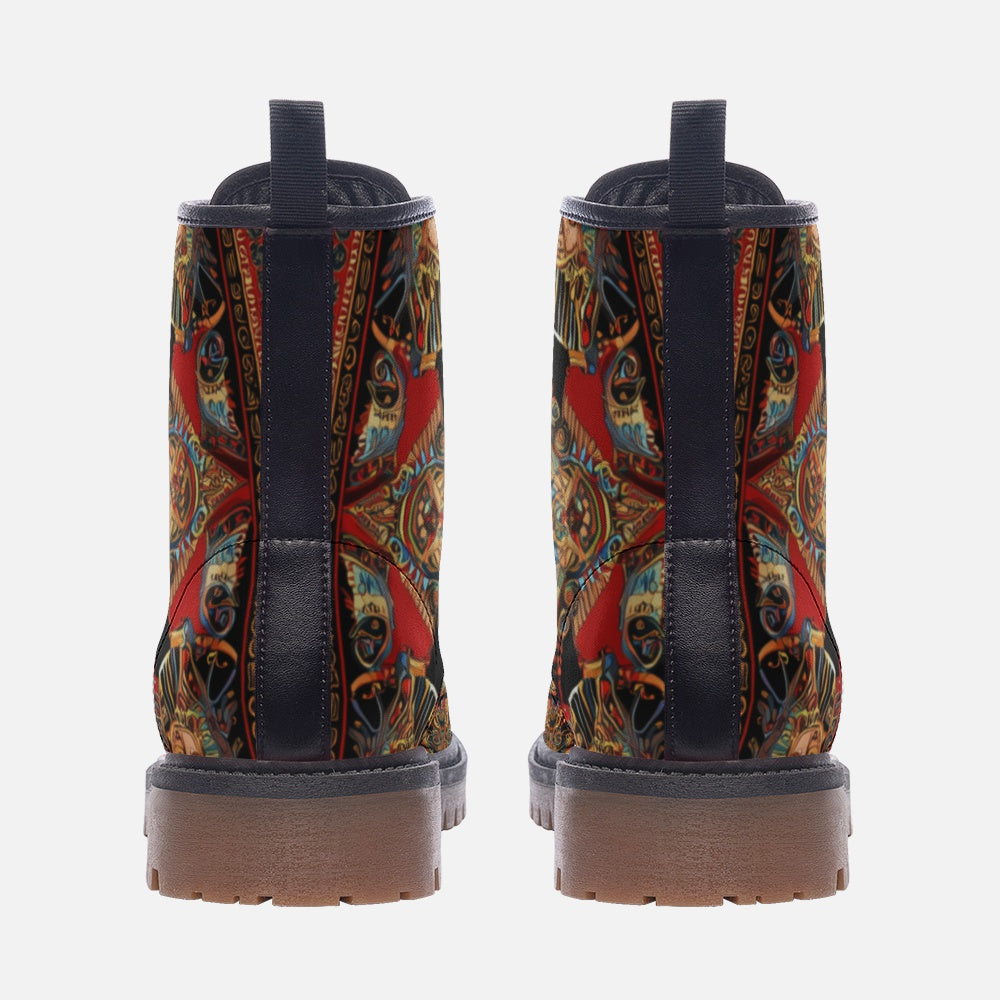 Unisex Wide Fit Lightweight Faux Leather Boots
