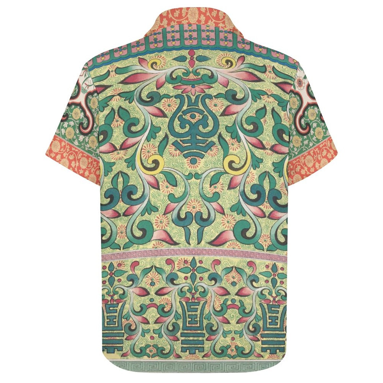 Men's Short Sleeve Button Shirt with Pocket(XS-7XL) Indian Pattern