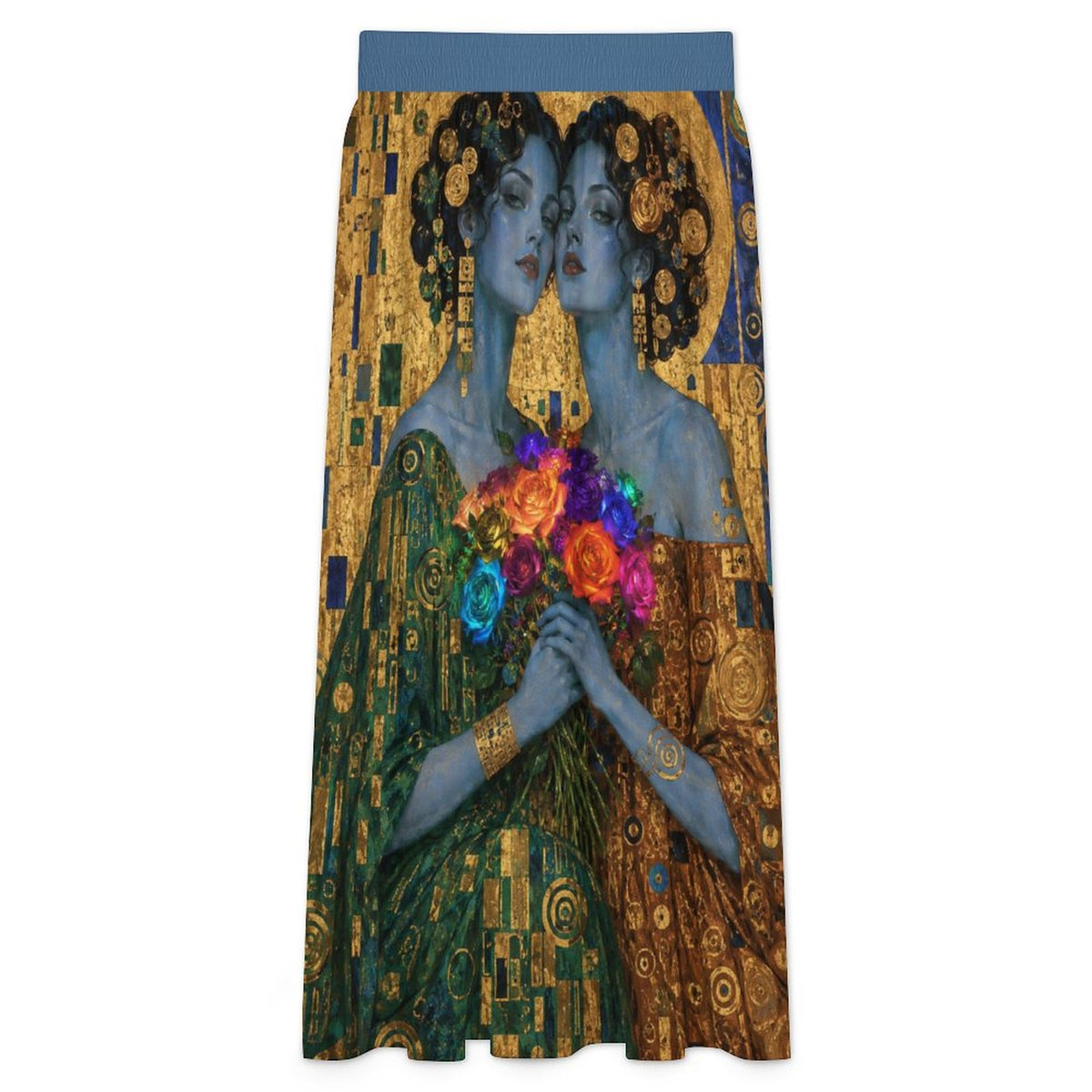 180gsm High-Waisted Midi Dress(All-Over Printing)