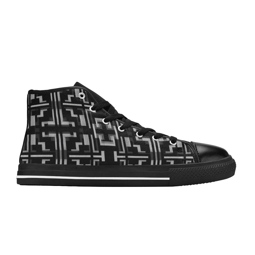 winter.moon_Frank_Lloyd_Wright_inspired_minimalist_pattern_fi_f6b38200-7b14-45d8-b7c1-8e562d09860e_2 Men’s Classic High Top Canvas Shoes (Model 017)