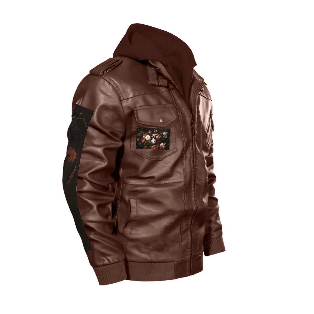 Men's Zip Leather Jacket |DTF