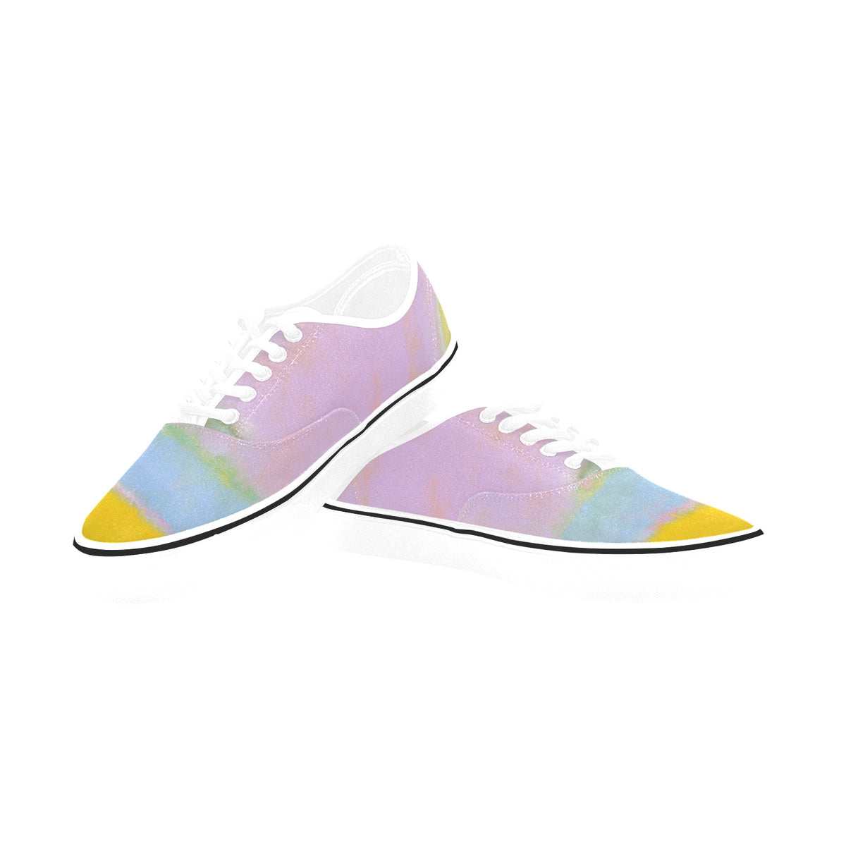 Women's Custom Rothko Spring Pastel Canvas Low Top Shoes