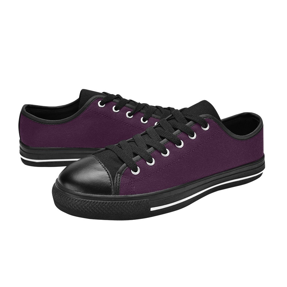 grape Men's Classic Customizable Canvas Shoes