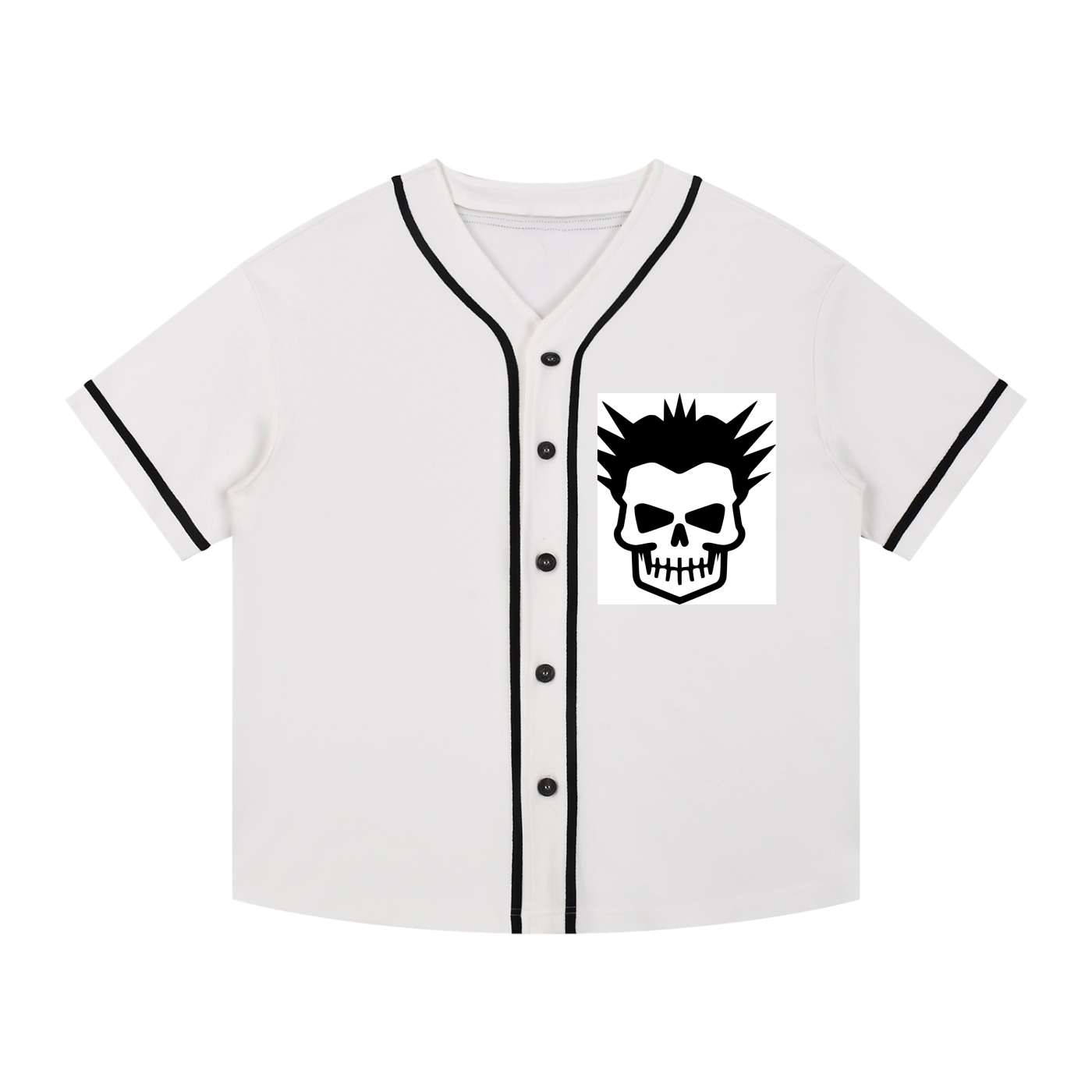 Contrast Piped Button-Up Jersey