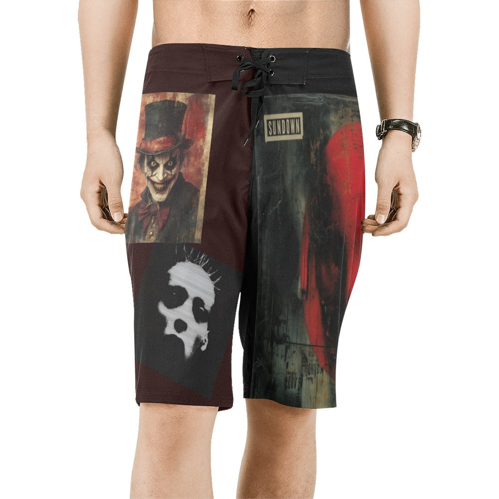 Gothic Dark Carnival (189) Men's All Over Print Board Shorts (Model L16)