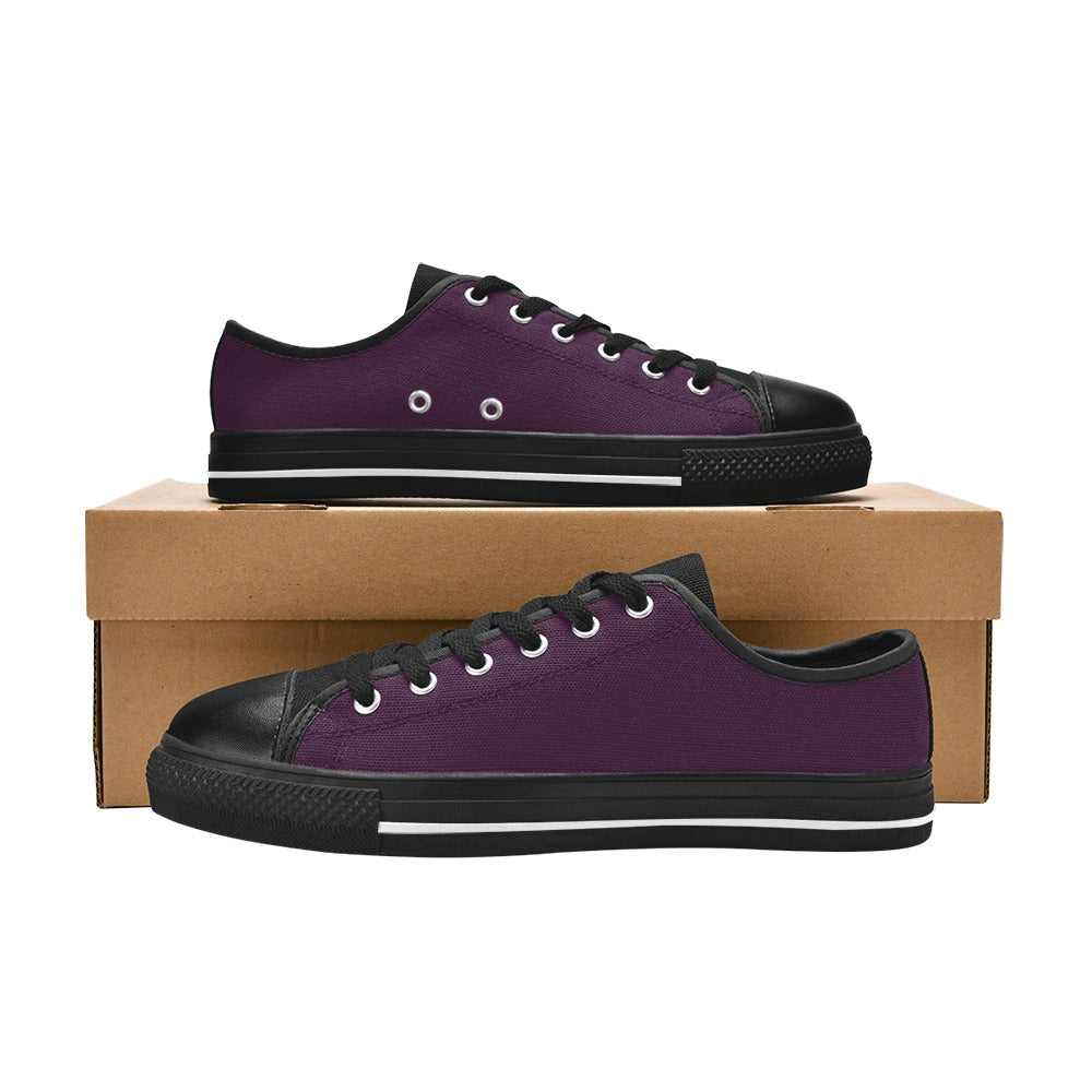 grape Men's Classic Customizable Canvas Shoes
