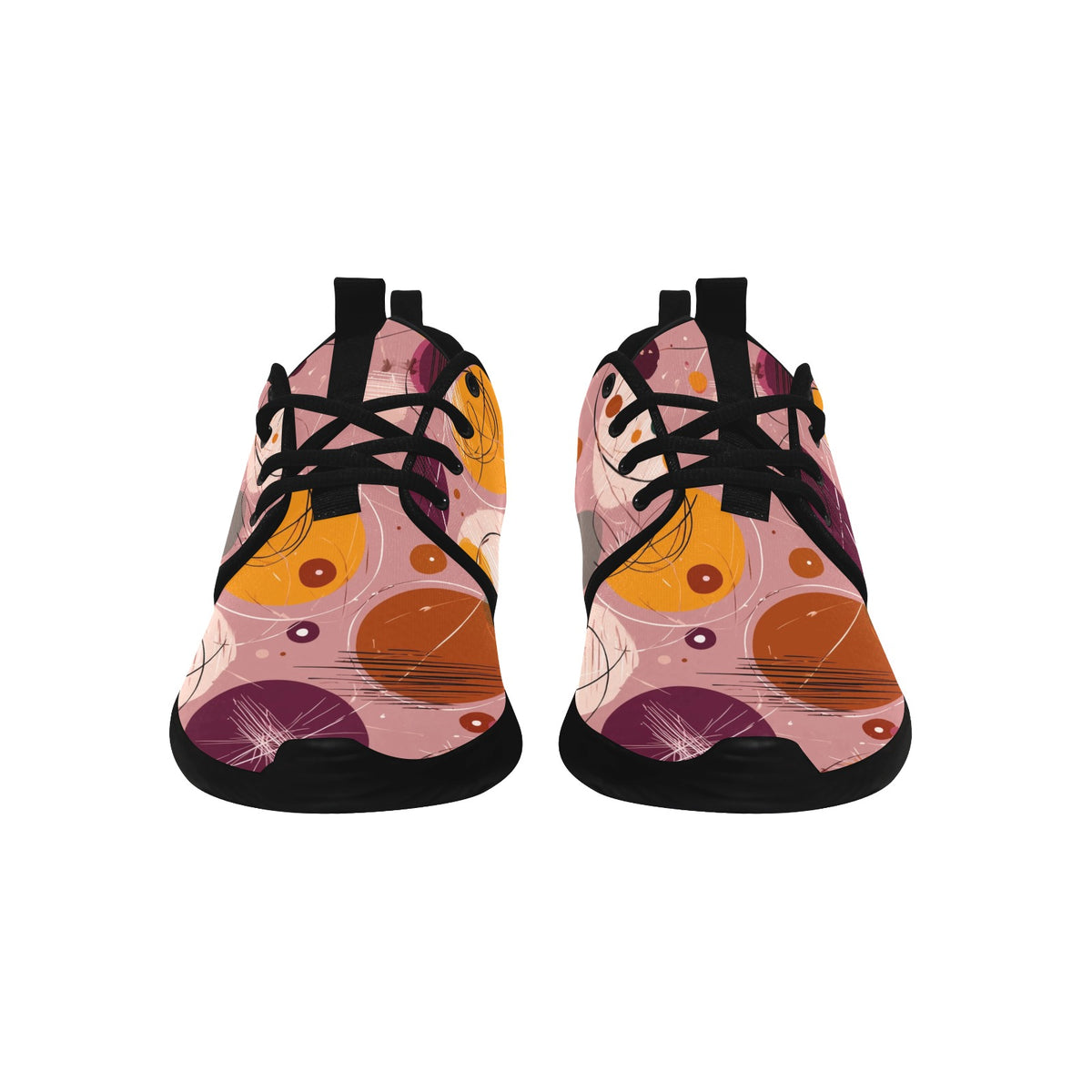 Women's Custom 1950s Atomic Retro Mesh Pull Loop Sneakers