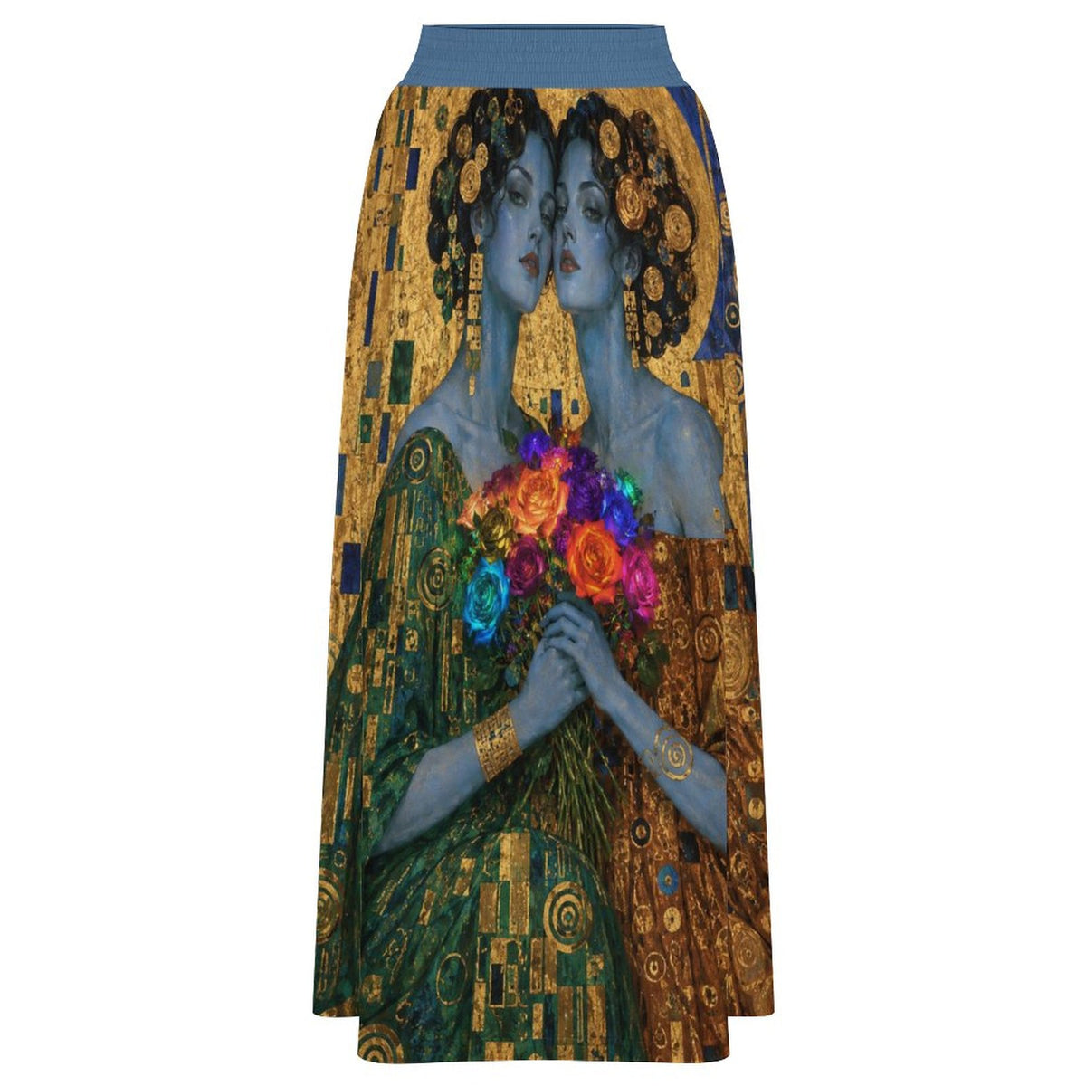 180gsm High-Waisted Midi Dress(All-Over Printing)