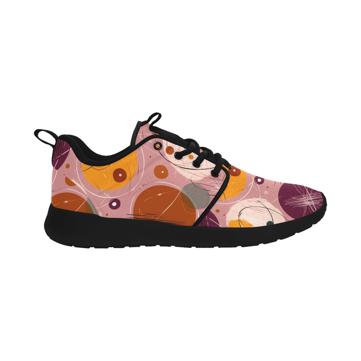 Women's Custom 1950s Atomic Retro Mesh Pull Loop Sneakers