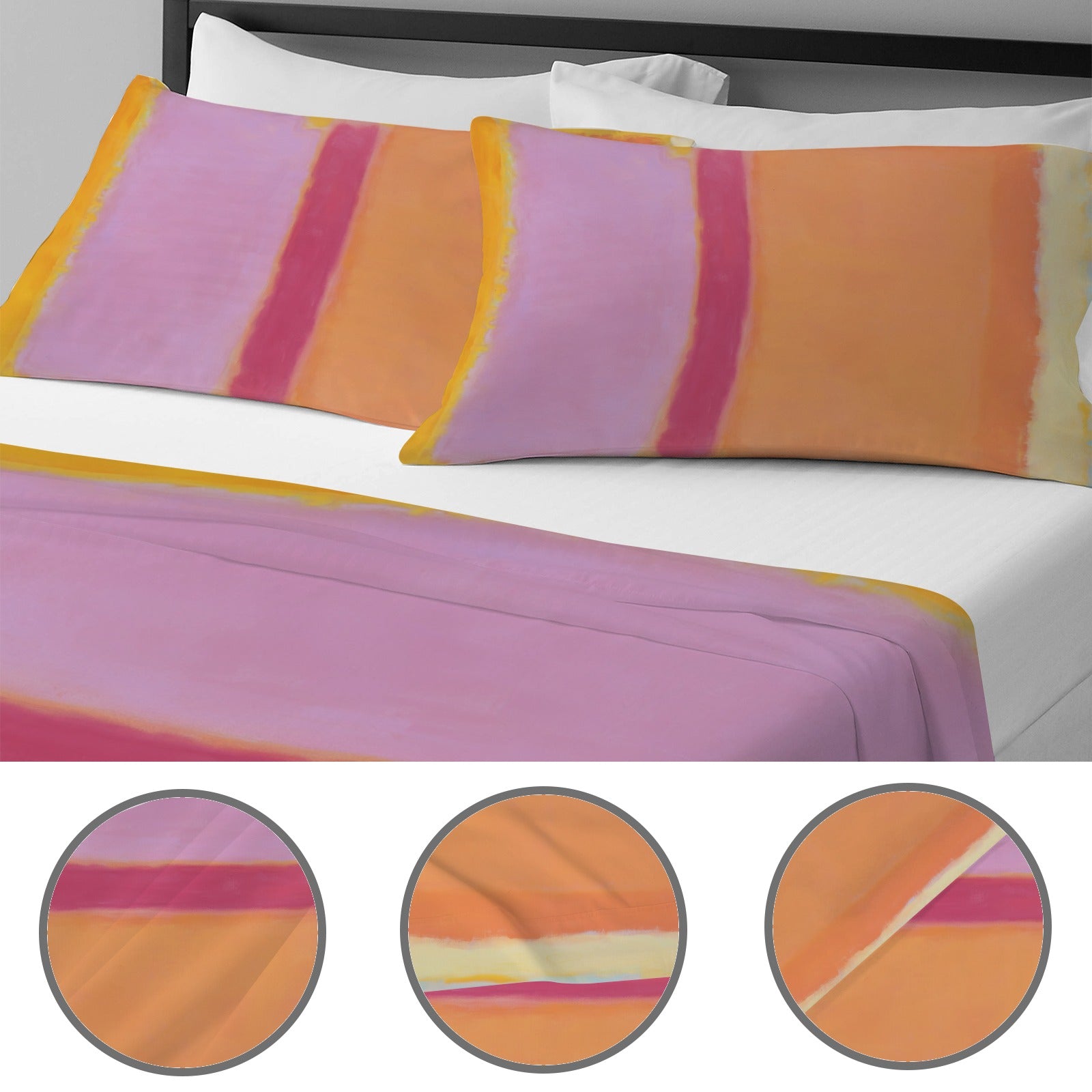 winter.moon_mark_rothko_painting_bright_pastel_tones_--ar_34_--_05f5d550-b3a2-49f2-ae2c-9e24541242c2 4-Piece Bedding Set with Blank Fitted Sheet 82.7x82.7inch
