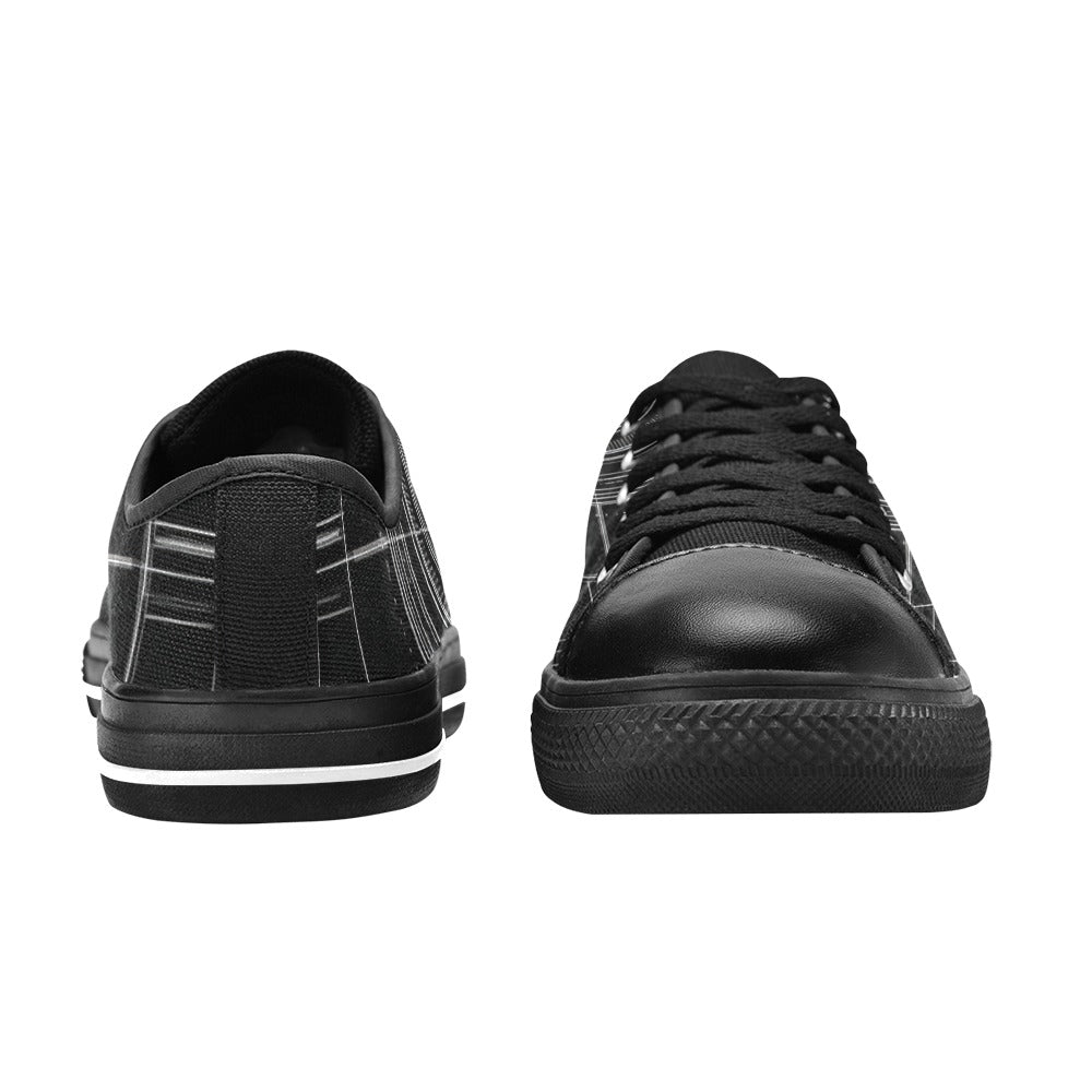 Men's Custom Target Print Canvas Low Top Shoes