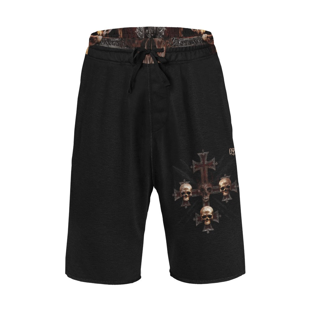 Men's All Over Print Casual Shorts with Drawstring