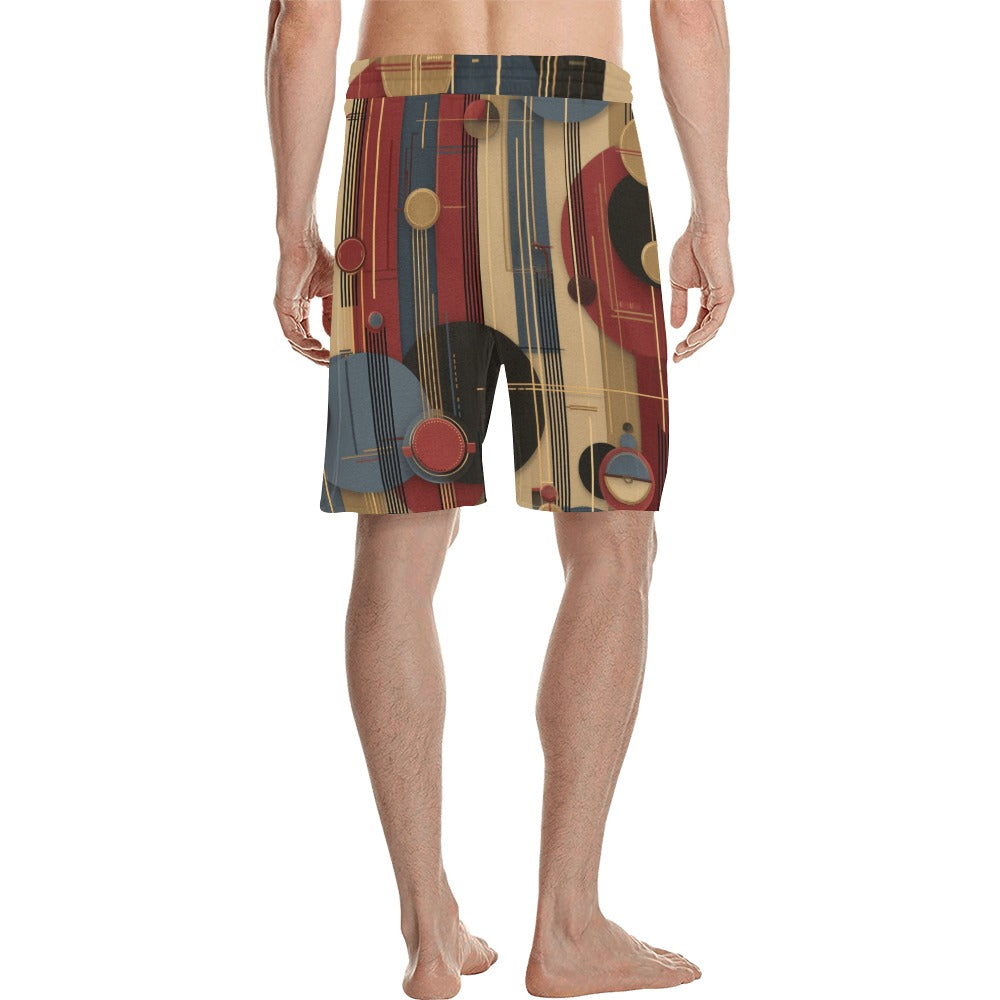 Men's Soft Fabric Casual Beach Shorts All Print