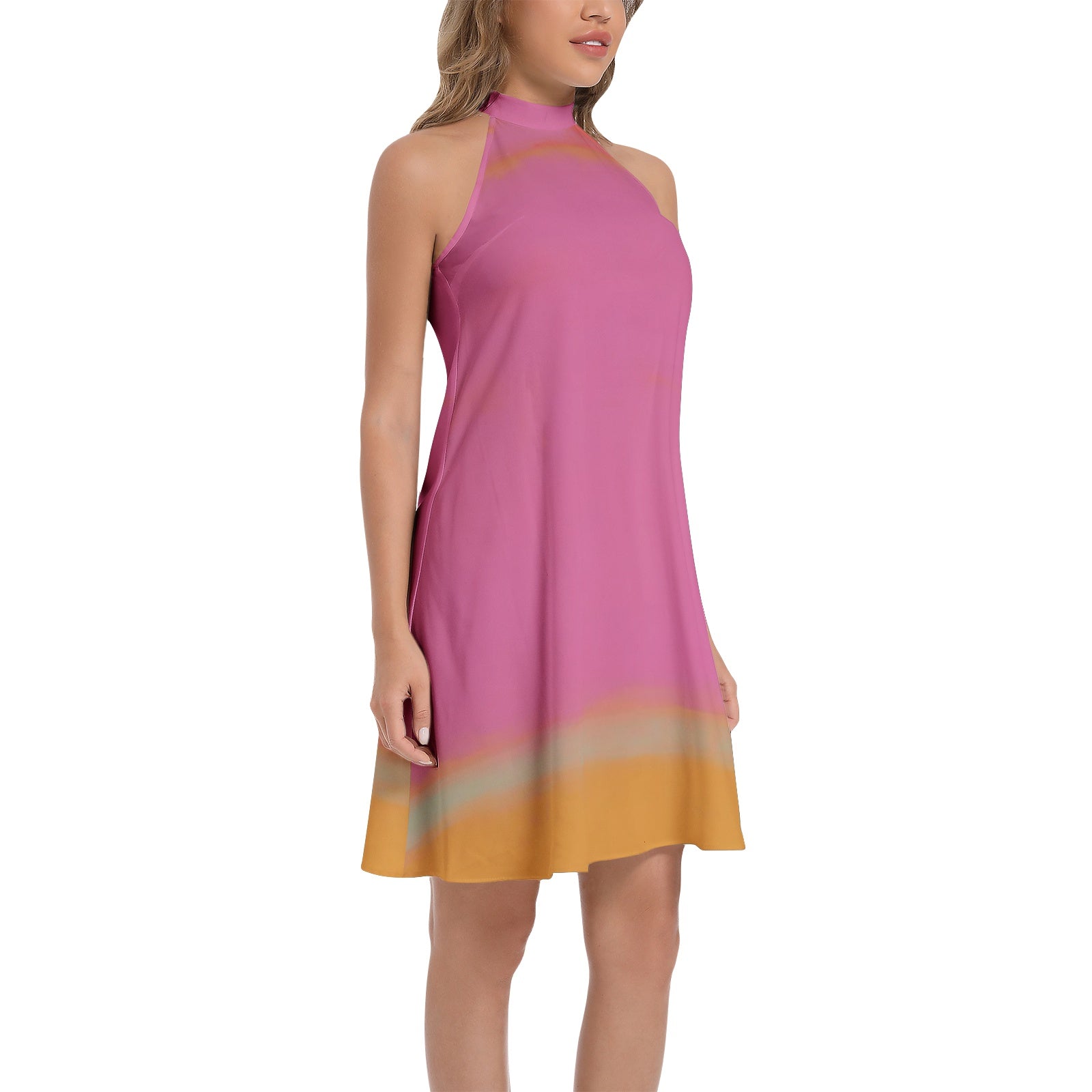 Roth 15 Tie Back Halter Neck Flared Dress