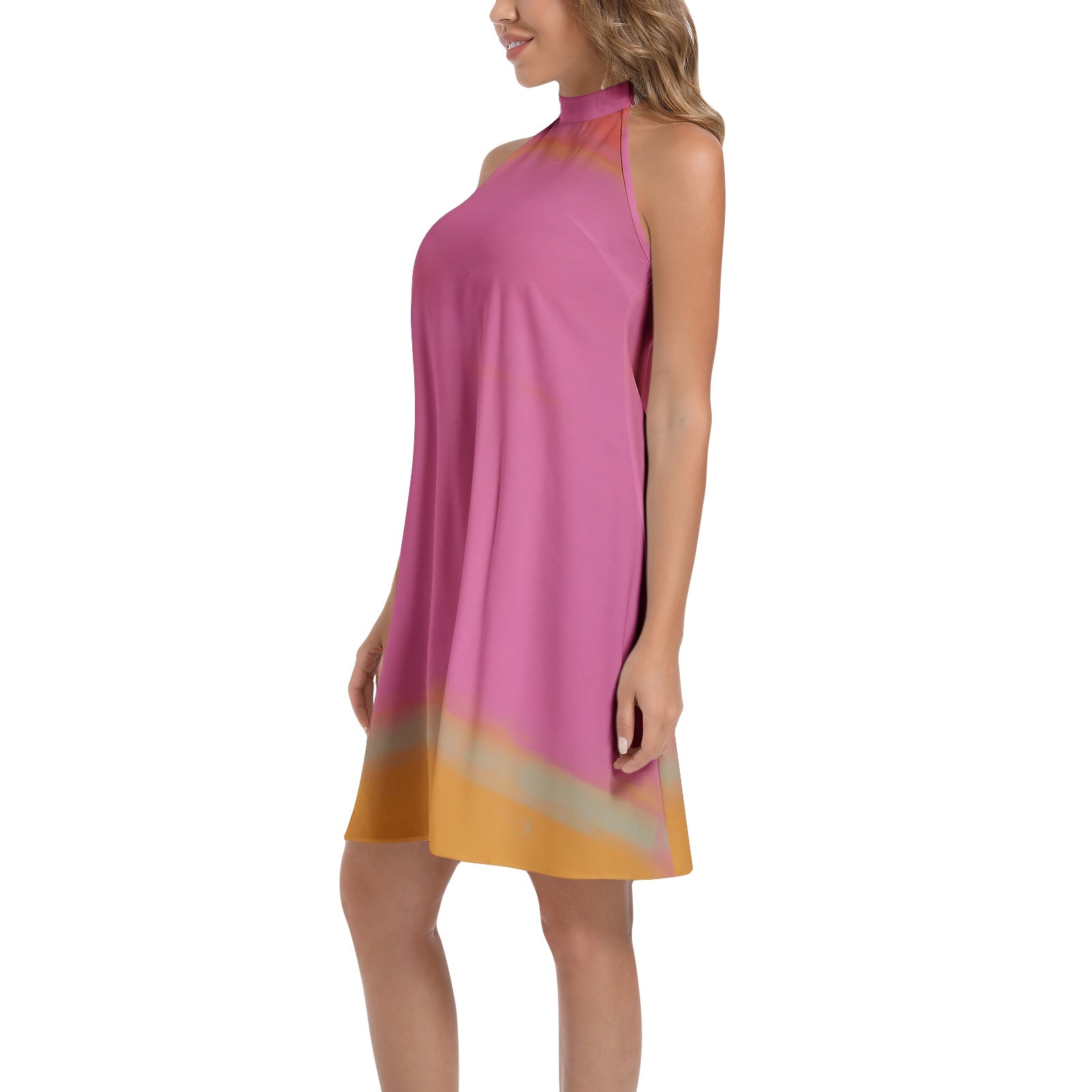 Roth 15 Tie Back Halter Neck Flared Dress