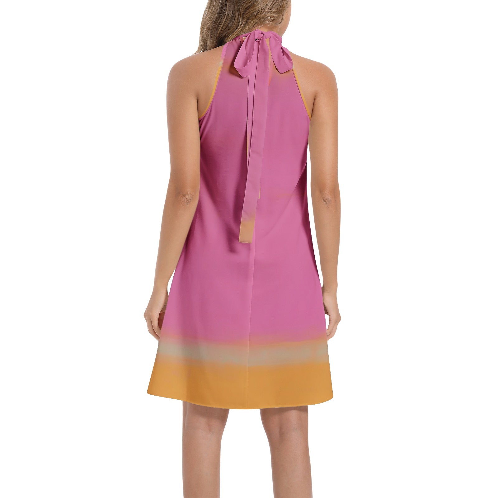 Roth 15 Tie Back Halter Neck Flared Dress