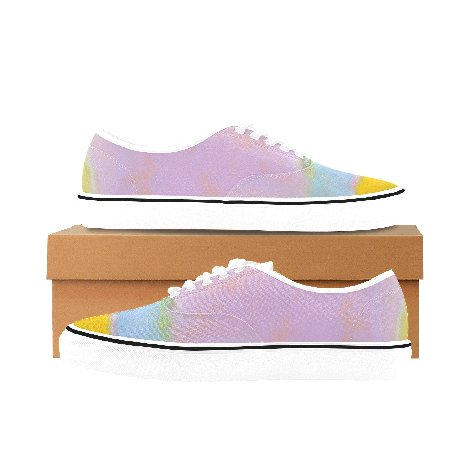 winter.moon_mark_rothko_painting_SPRING_colors_pastel_colors__8dc559d5-8bc8-4d5f-a047-954f7ab8449b_3 Classic Women's Canvas Low Top Shoes (Model E001-4)
