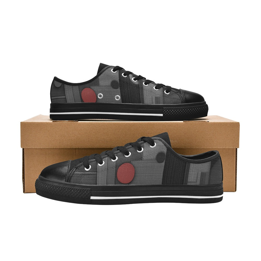FLW 2 Men's Custom 4-Side Low Top Canvas Shoes
