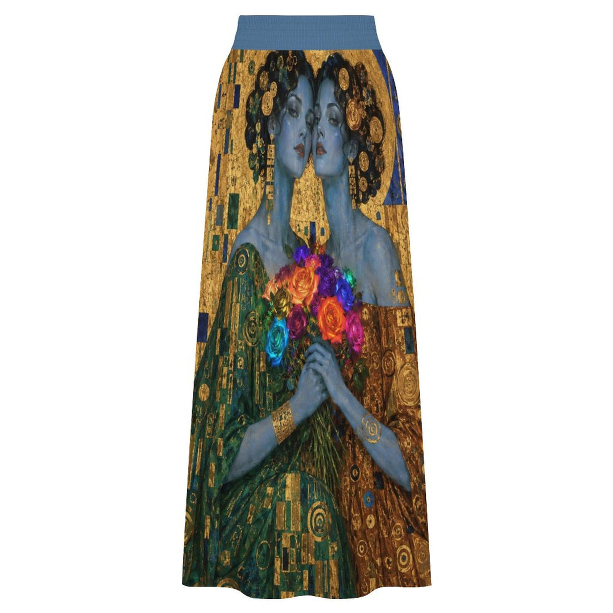 180gsm High-Waisted Midi Dress(All-Over Printing)