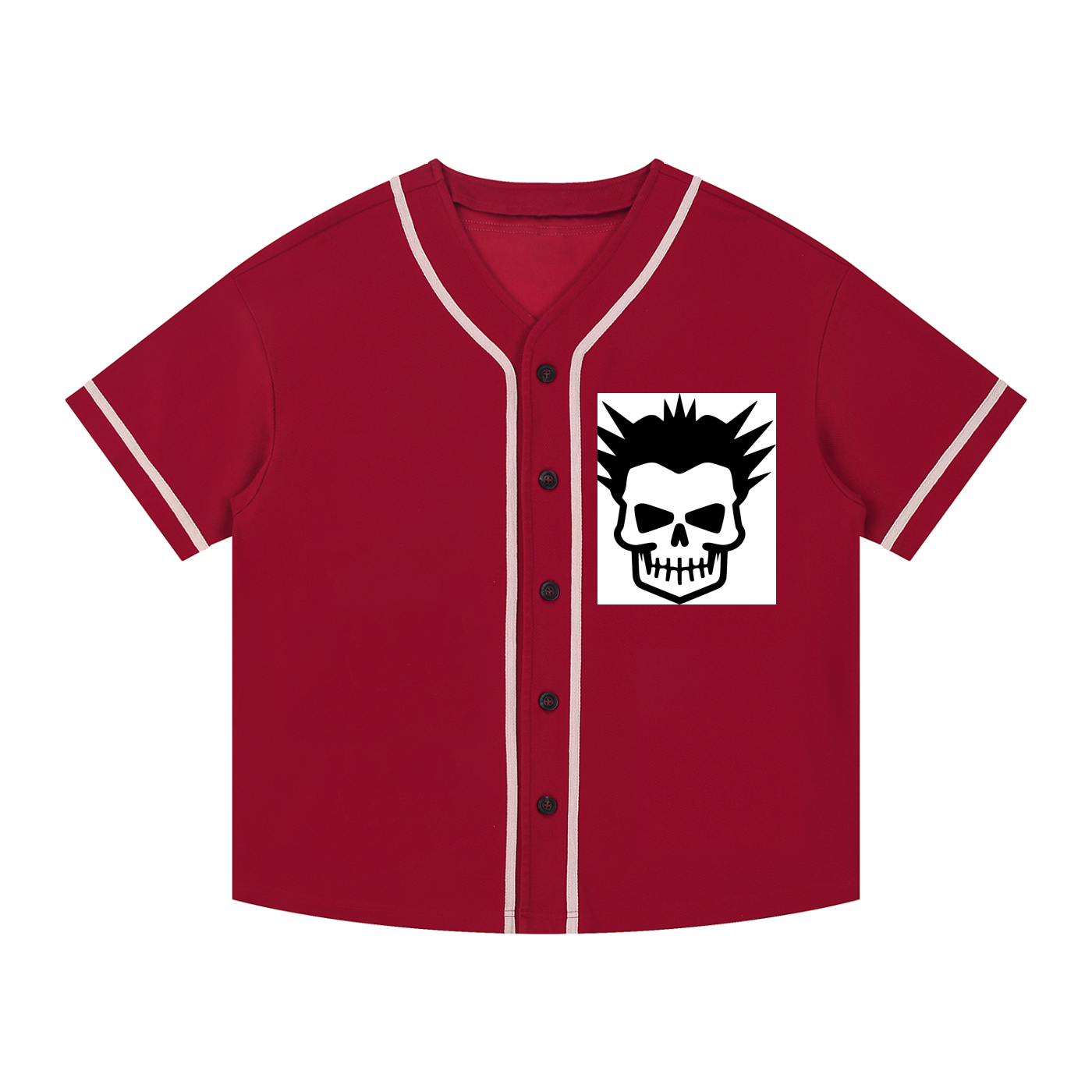 Contrast Piped Button-Up Jersey