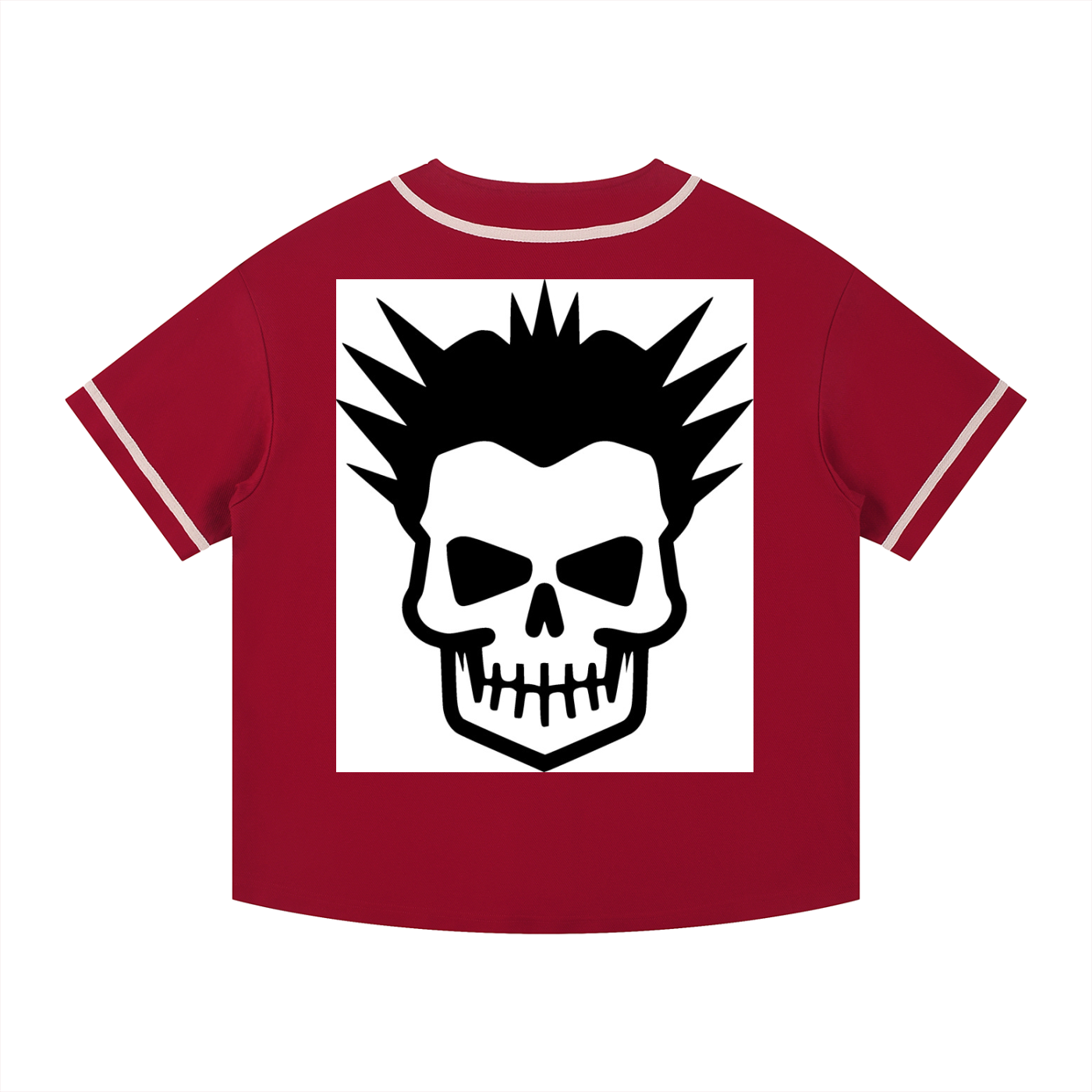 Contrast Piped Button-Up Jersey
