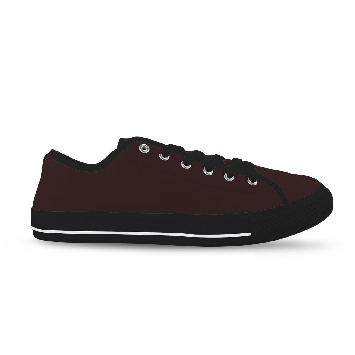 Men's Custom Seattle Nylon Canvas Low Top Casual Shoes - Maroon