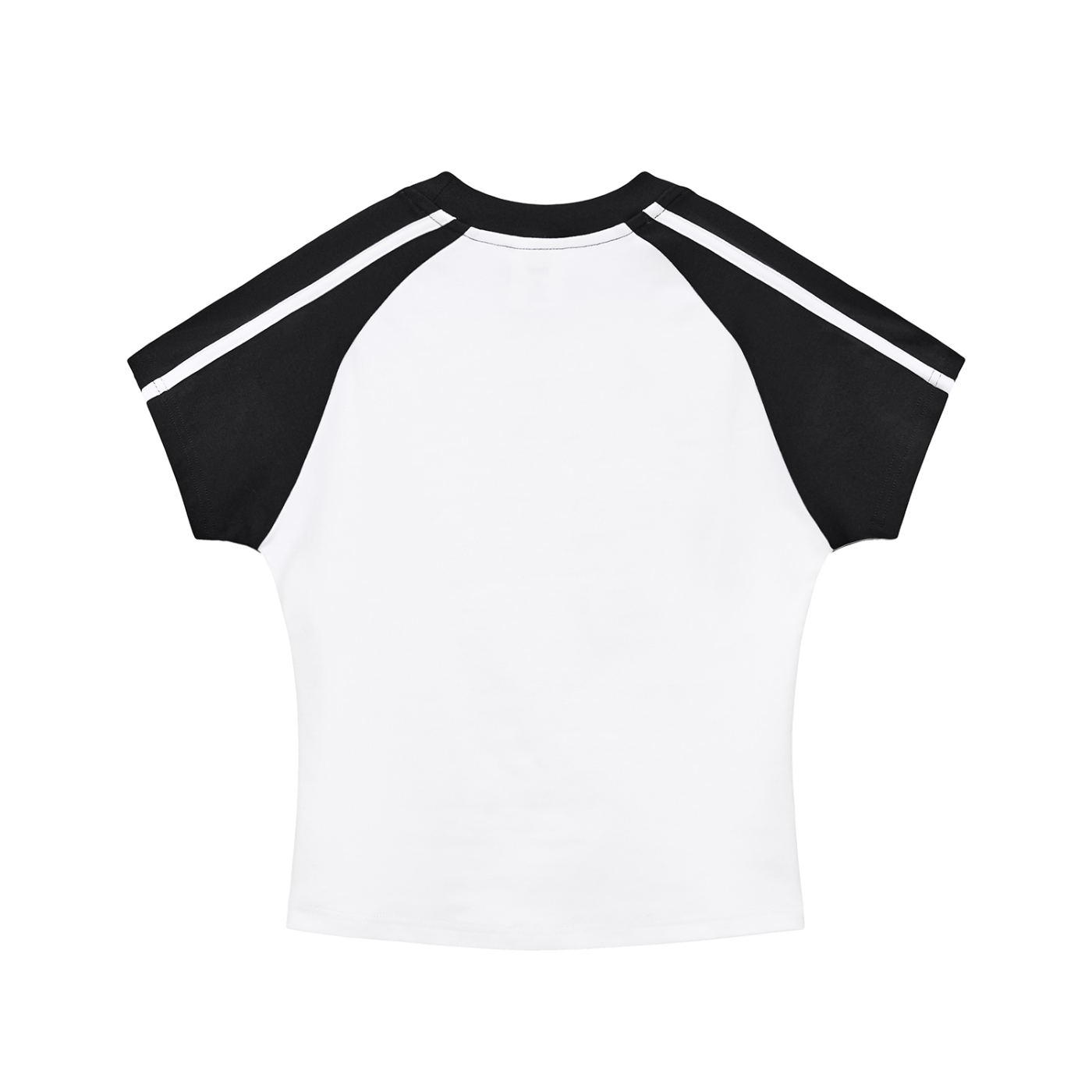 Contrast Stripes Bodycon Raglan  Sleeve T-Shirt