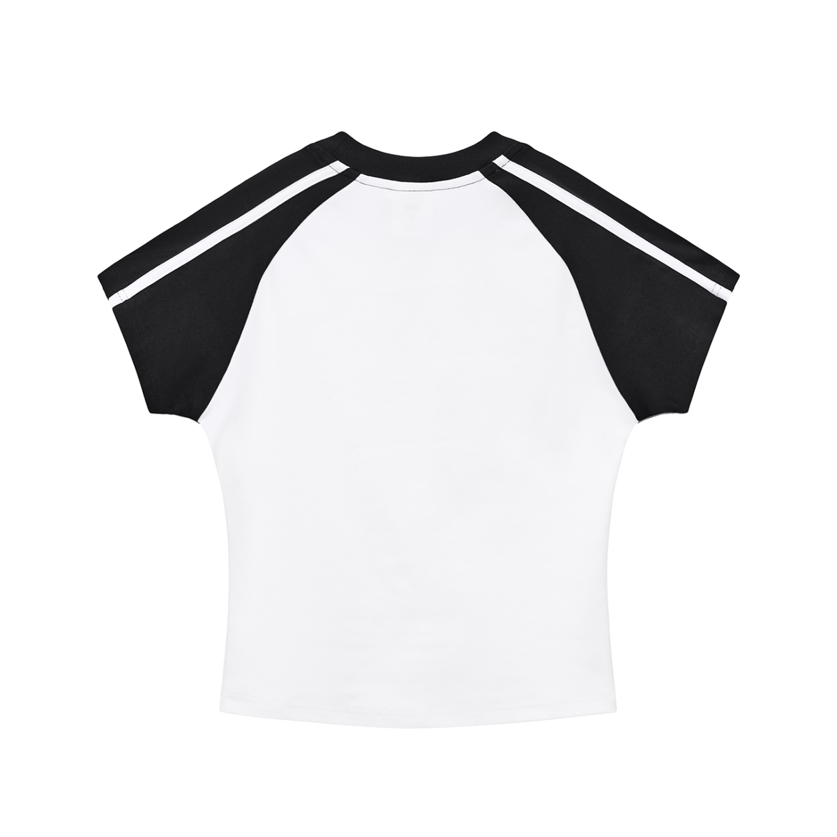 Women’s Bodycon Striped Raglan Crop Top Casual Fit Tee