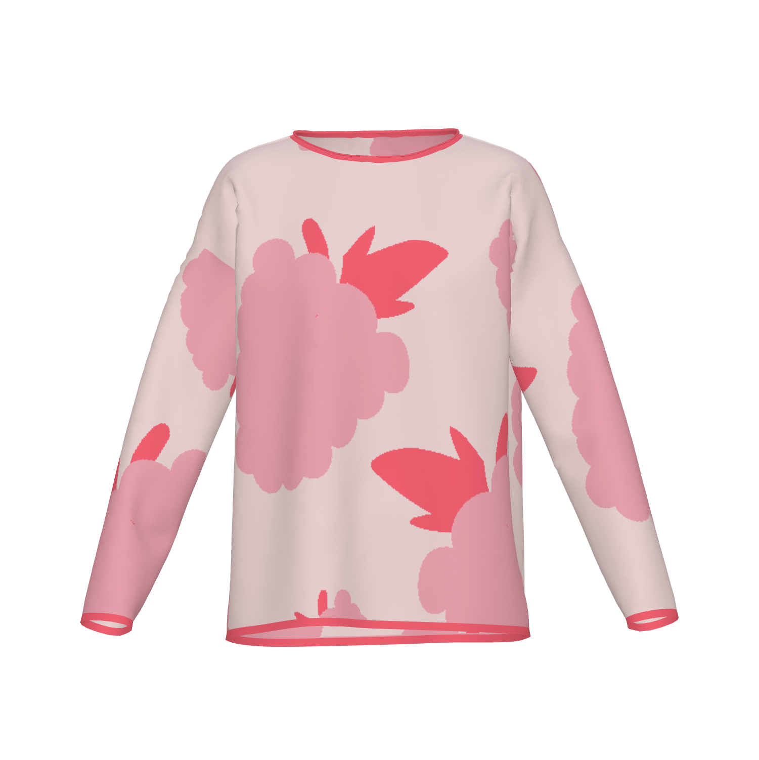 Pink Floral Unisex Sweater