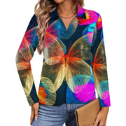 Navy Butterfly V-Neck