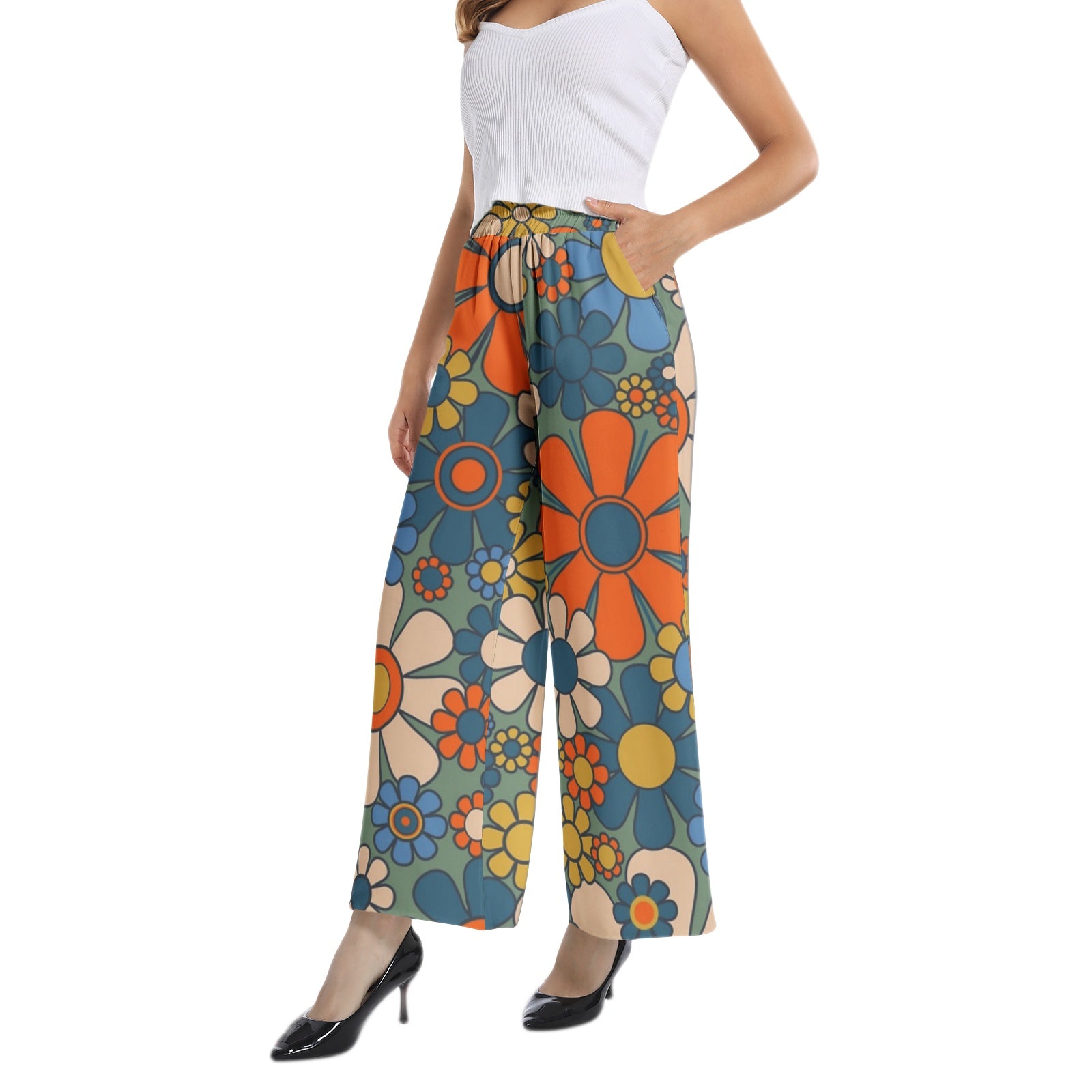 Boho Flower Petal Lounge Pants