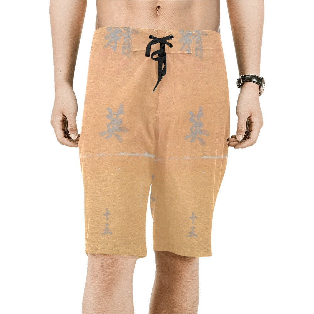 013_Patterns & Textiles Men's All Over Print Board Shorts (Model L16)