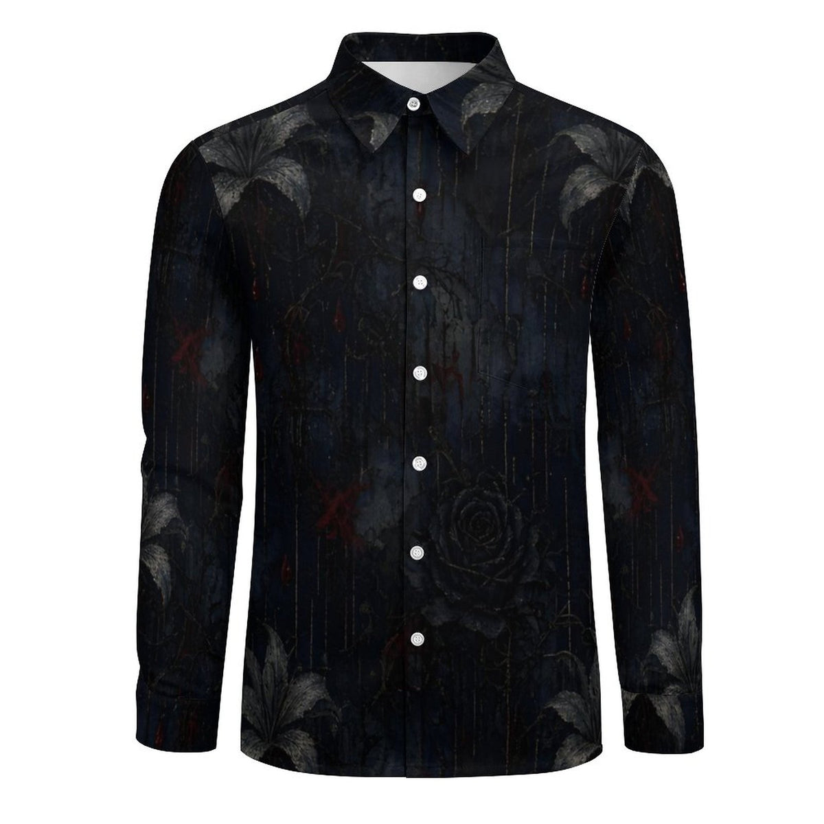 135gsm Casual Long-Sleeve Shirt for Men(All-Over Printing)