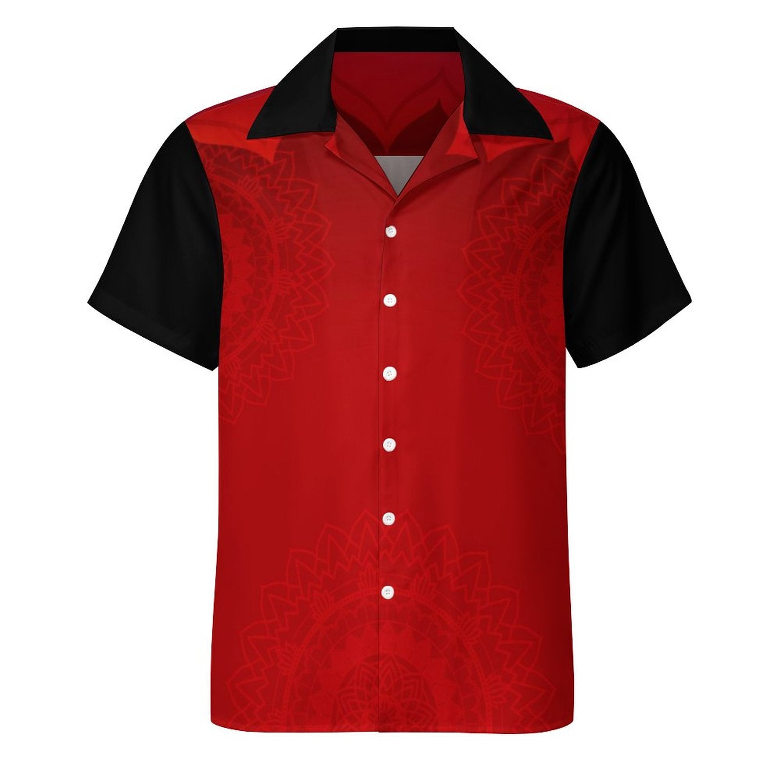 Men's Short Sleeve Hawaiian Print Shirt with Cuban Collar(All-Over Printing)