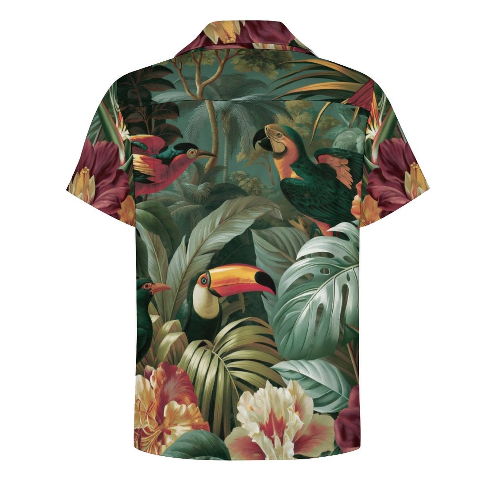 Short Sleeve Cuban Collar Shirt(All-Over Printing) Hawaiian Print 3